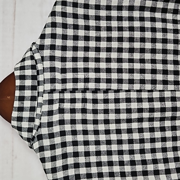 NWT Sanctuary Black White Gingham Buffalo Plaid Check Boyfriend Blazer - Large - Picture 11 of 14